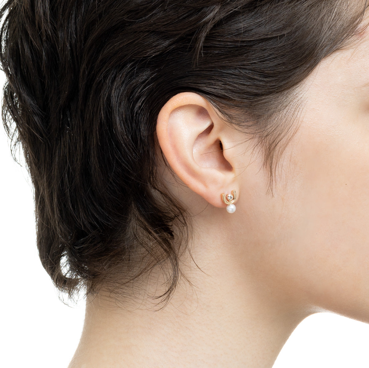 BELUGA Diamond Pearl Earring