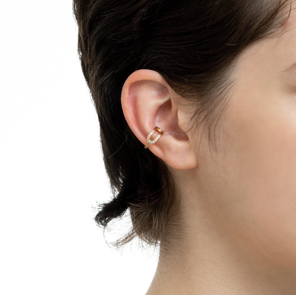 BELUGA Oblong Diamond Ear Cuff