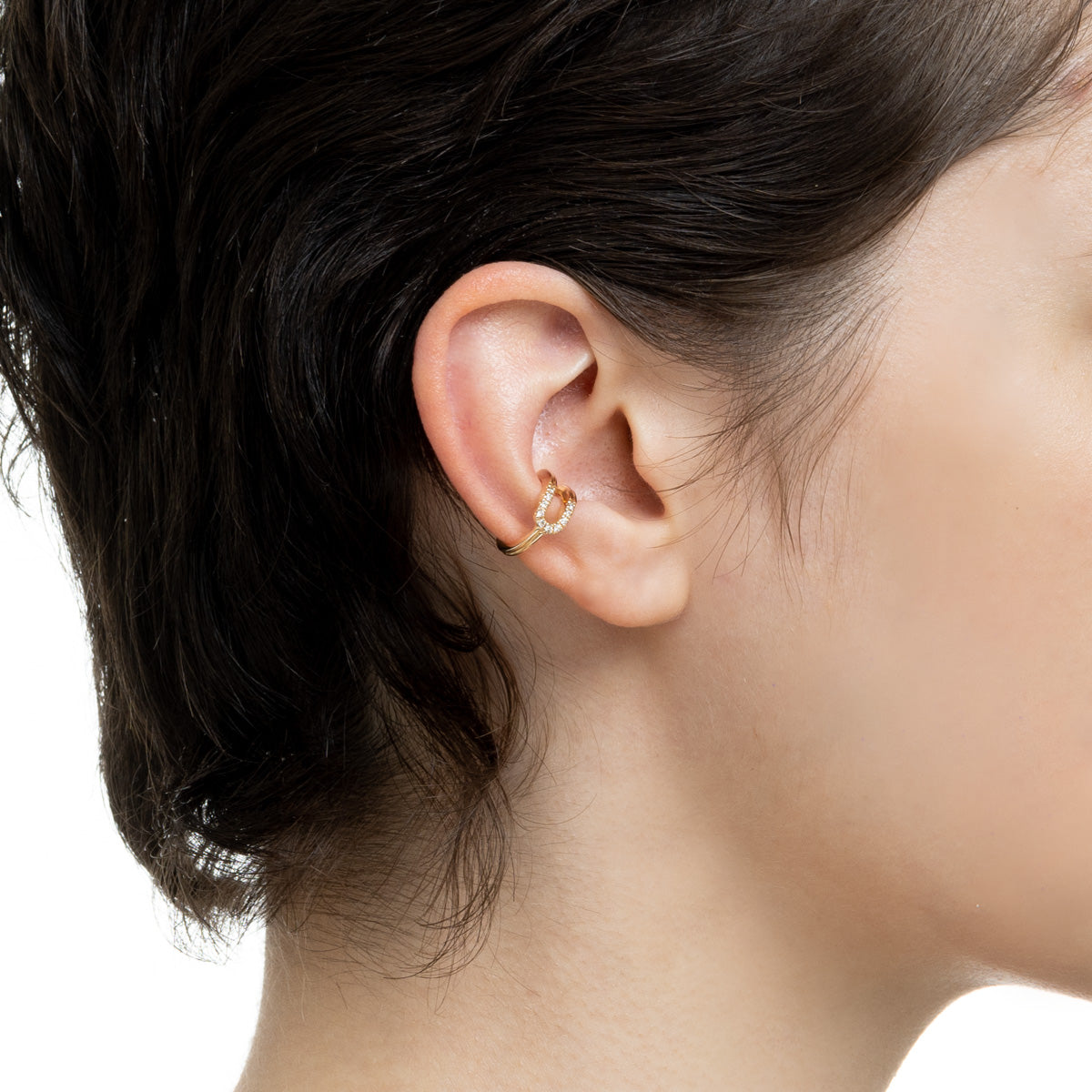 BELUGA Oblong Diamond Ear Cuff