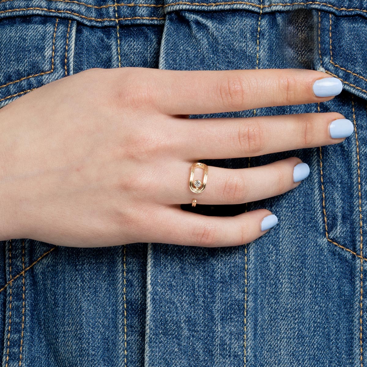 【Made-To-Order】 BELUGA Oblong Diamond Ring