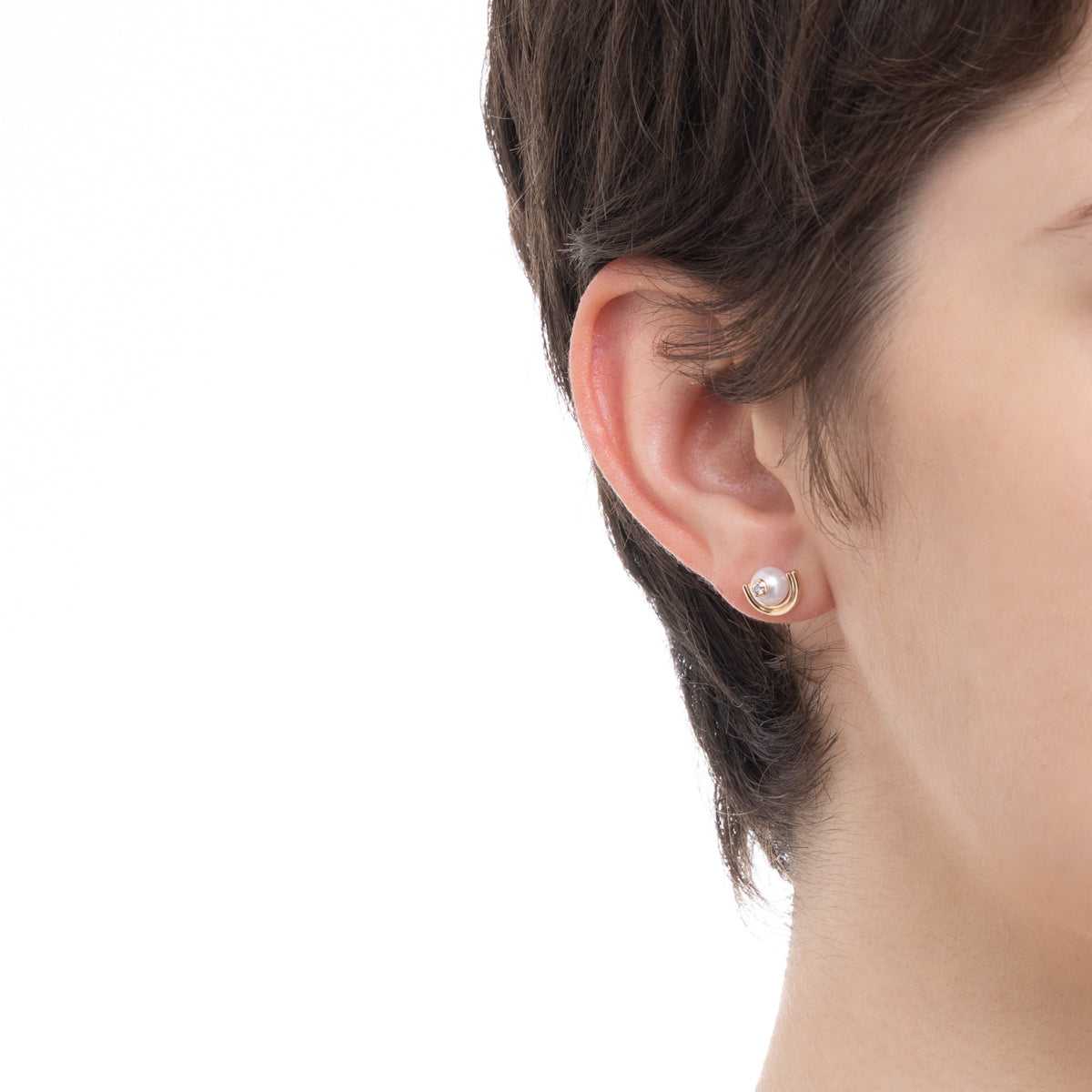 BELUGA Pearl Diamond Earring