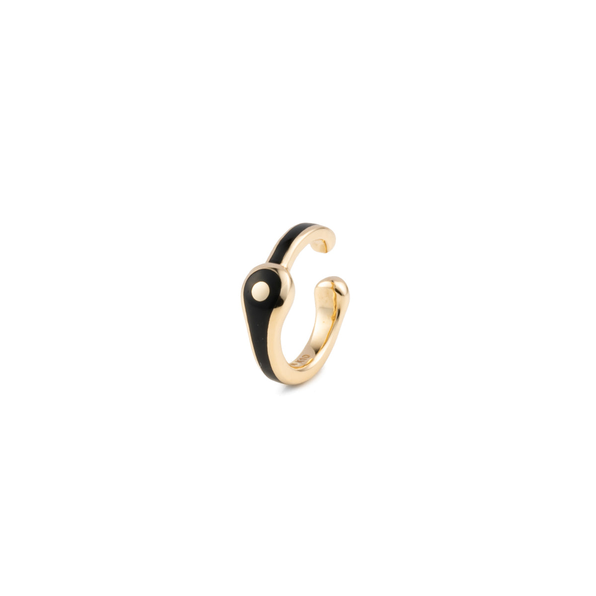 BIRD OF PARADISE Ear Cuff in Jet Black
