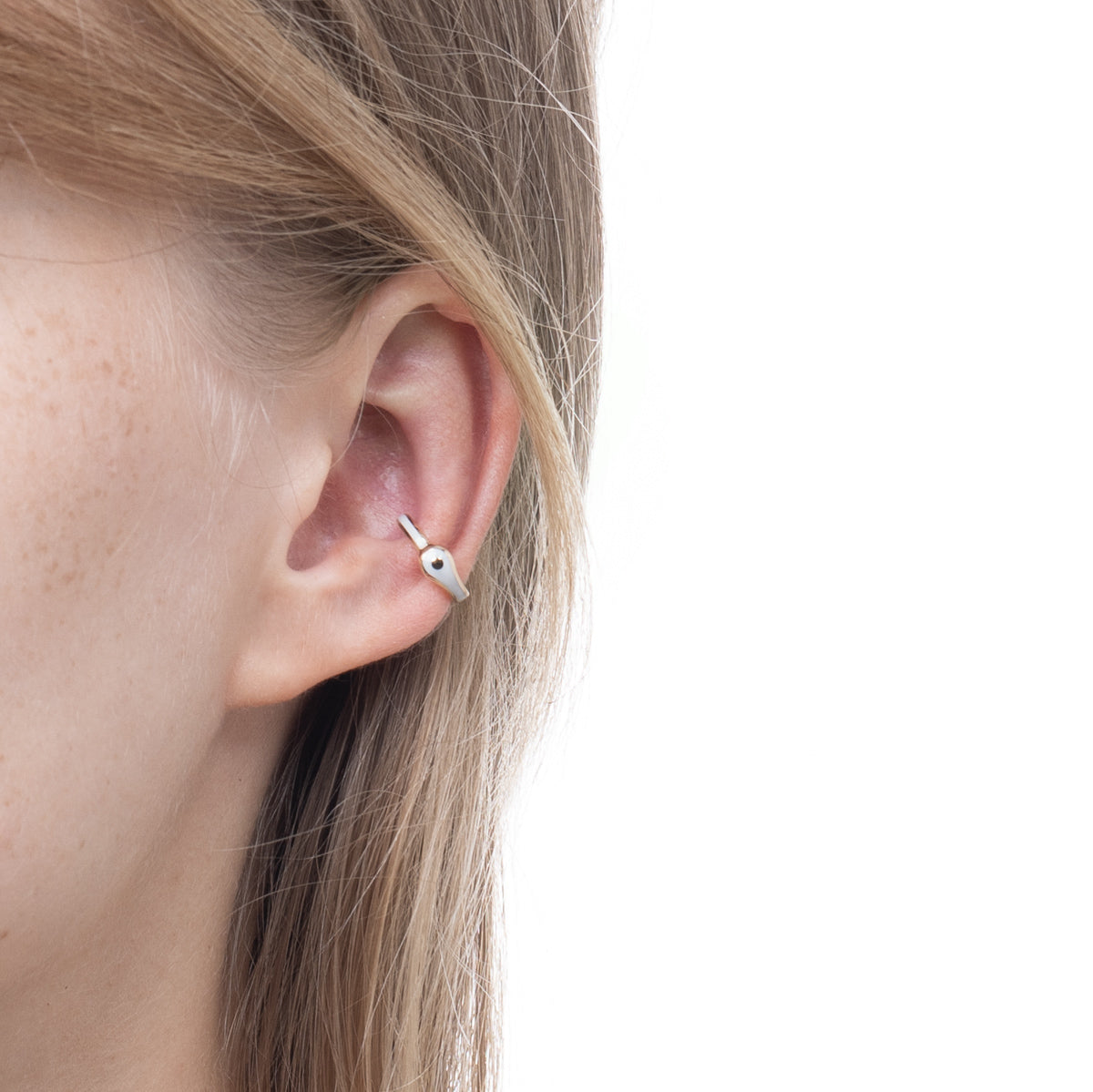 BIRD OF PARADISE Ear Cuff in Ivory White