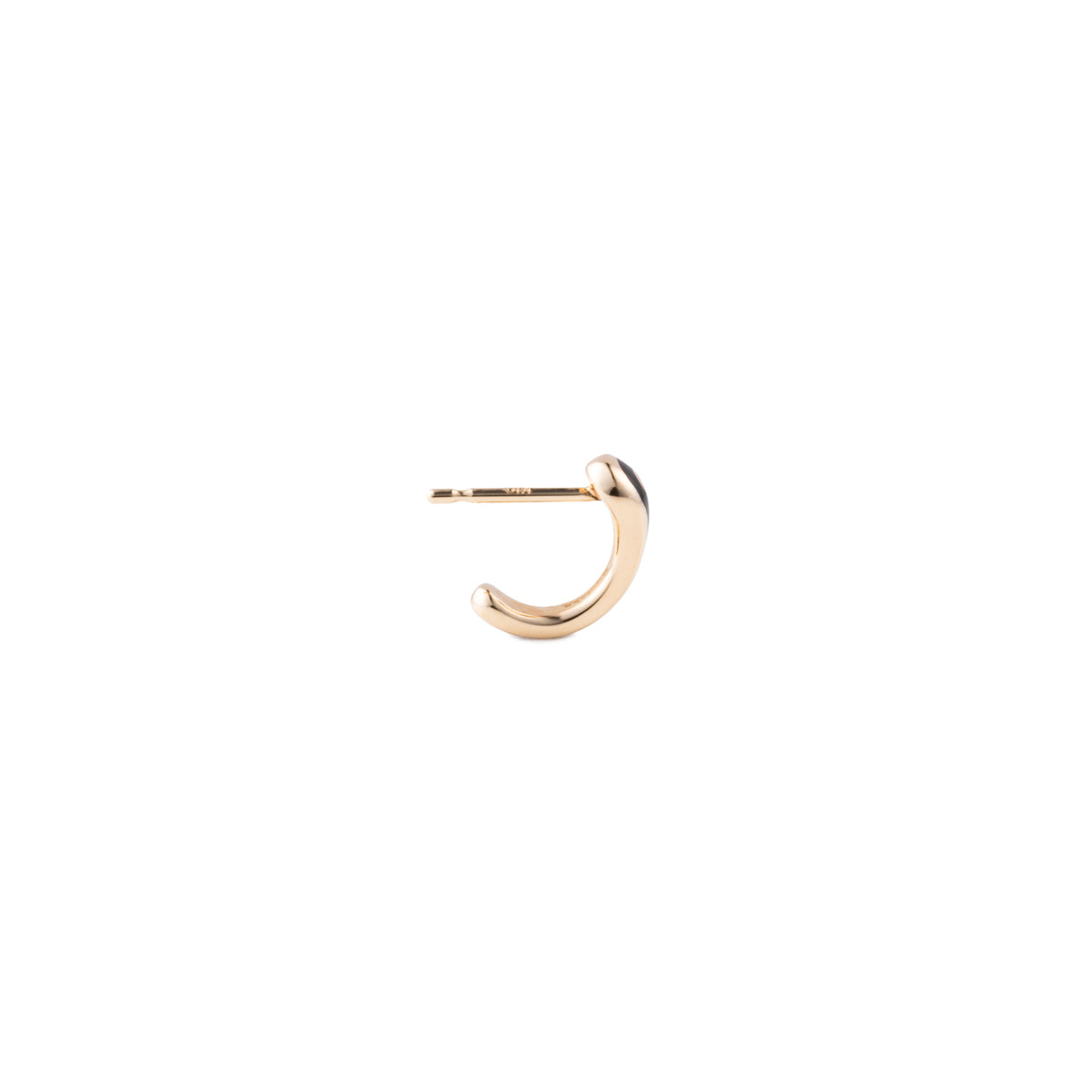 BIRD OF PARADISE Half Hoop Earring in Jet Black