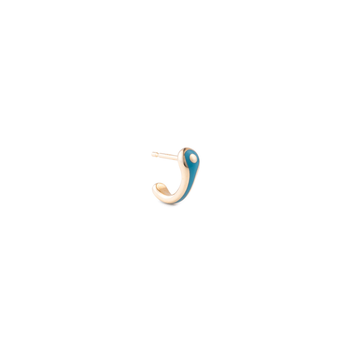 BIRD OF PARADISE Half Hoop Earring in Izmir Blue