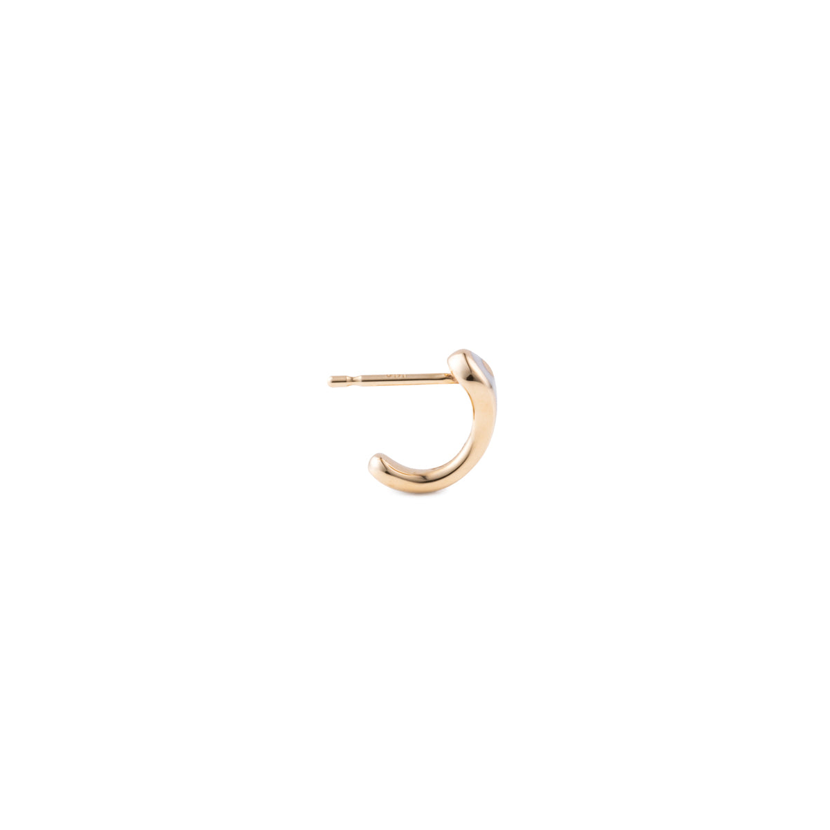 BIRD OF PARADISE Half Hoop Earring in Ivory White