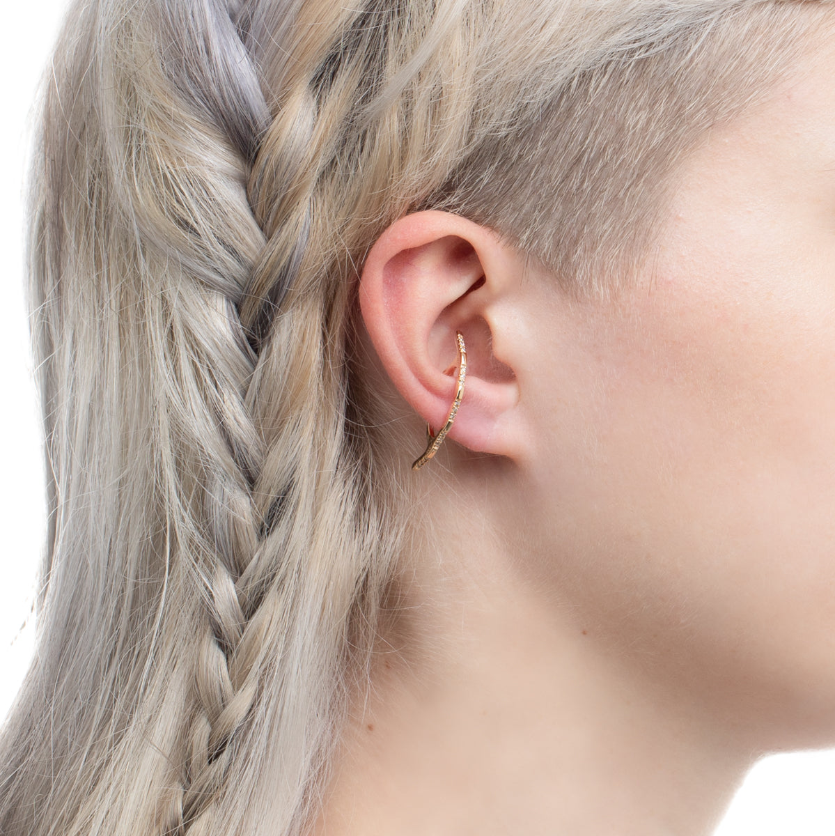 BOW Diamond Ear Cuff Large size