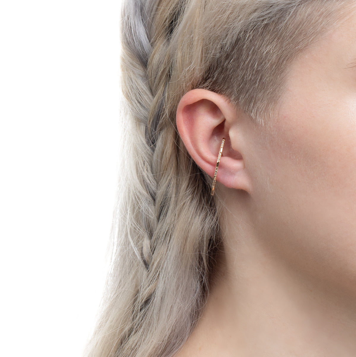 BOW Diamond Ear Cuff Large size