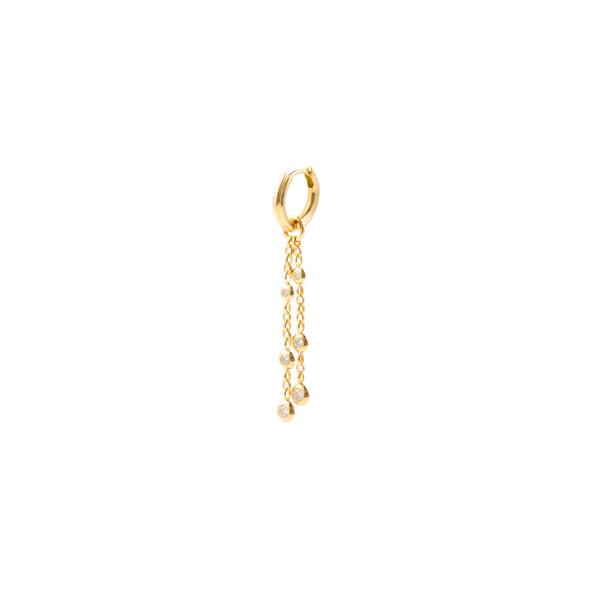 18K CASCADE Diamond Charm Earring
