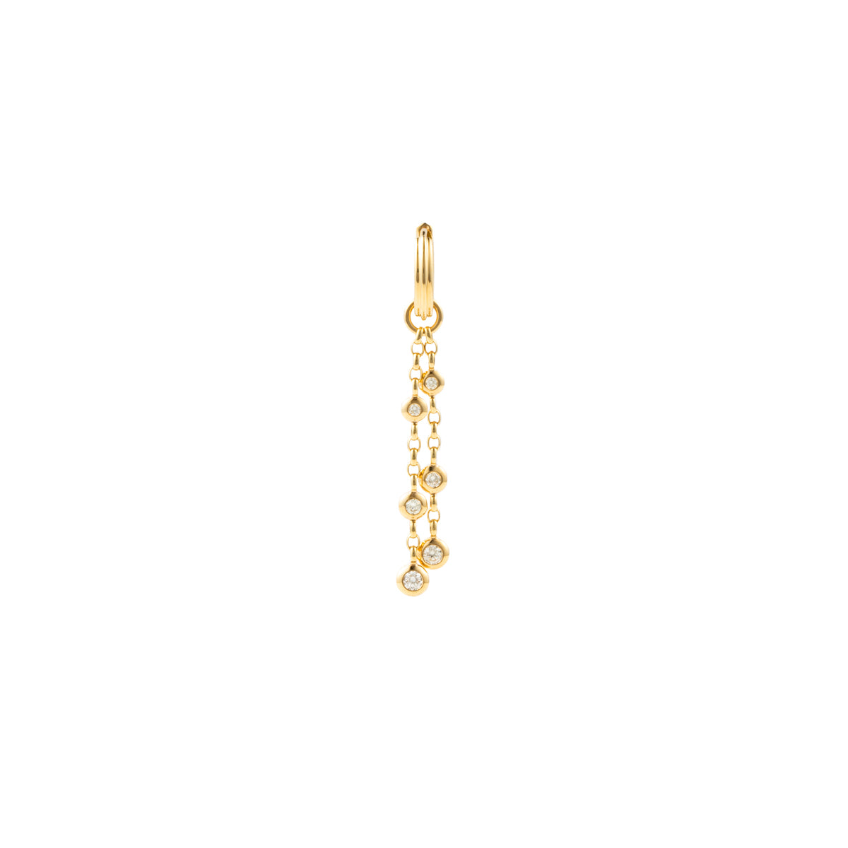 18K CASCADE Diamond Charm Earring