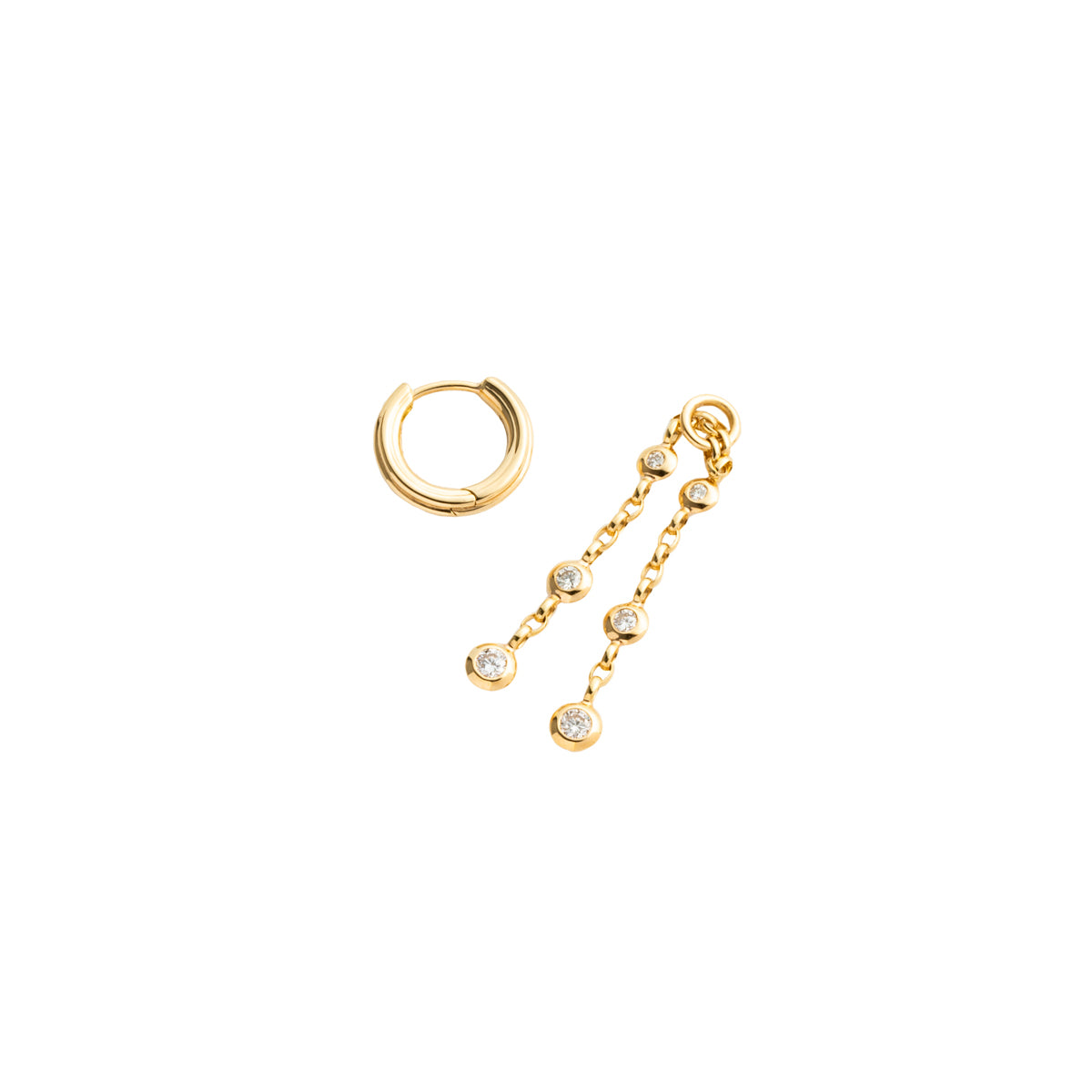 18K CASCADE Diamond Charm Earring
