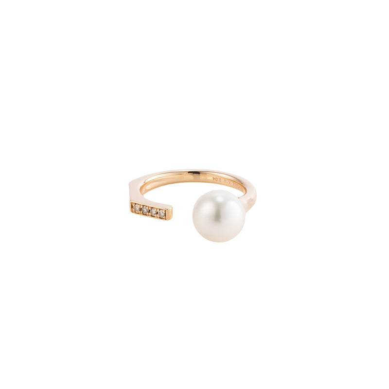 "Manhattan" Pearl Diamond Cuff Ring