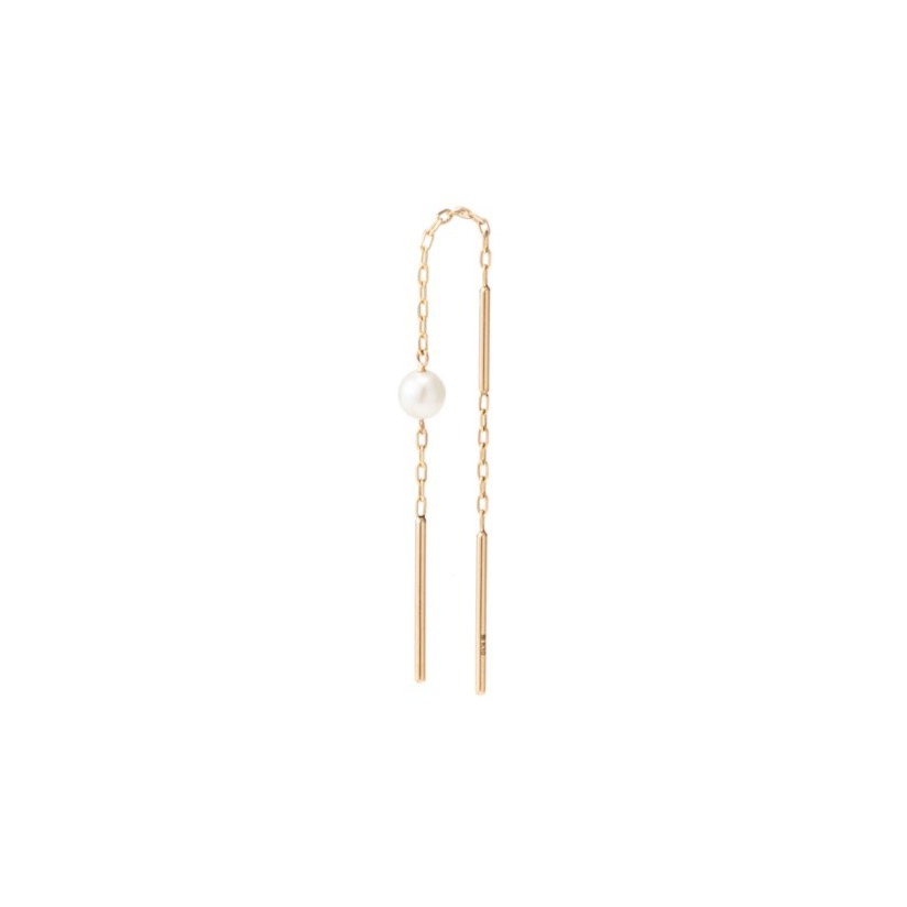 ALL ABOUT BASICS Toggle Pearl Chain Earring