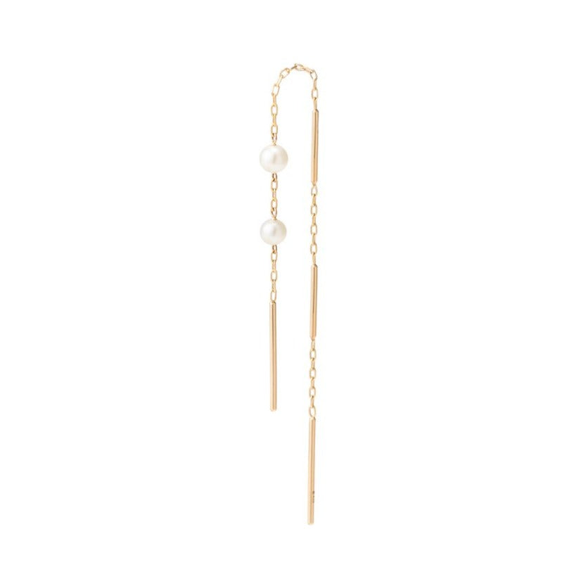 ALL ABOUT BASICS Toggle Pearl Chain Earring