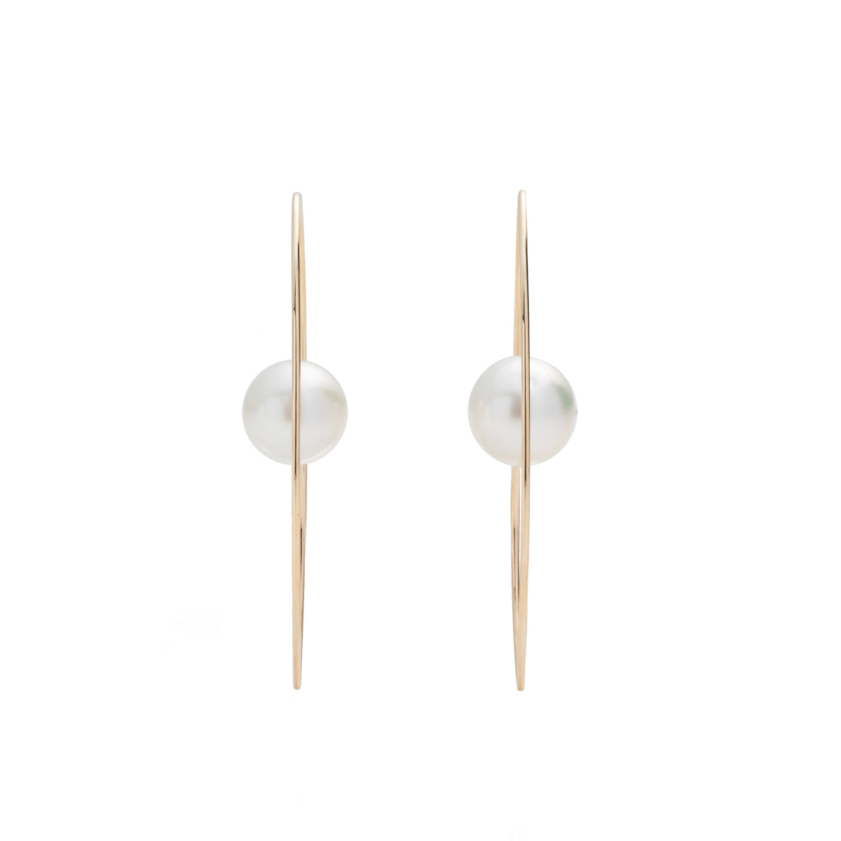 South Sea Pearl Floating Oval Earring Large size