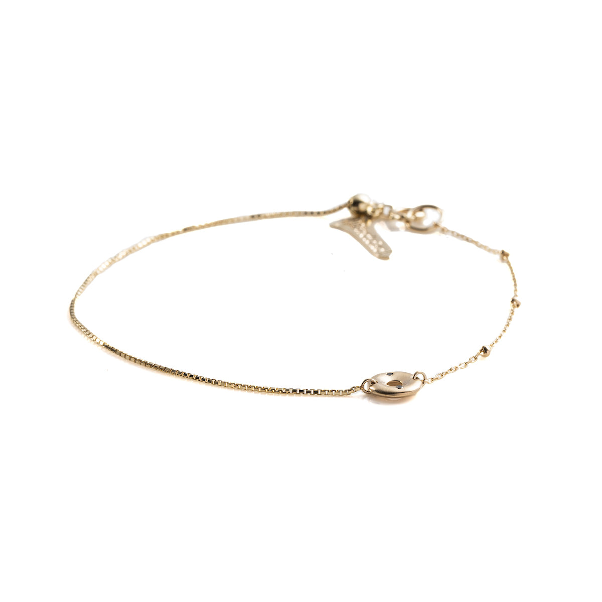 WHEEL OF FORTUNE White and Black Diamond Bracelet