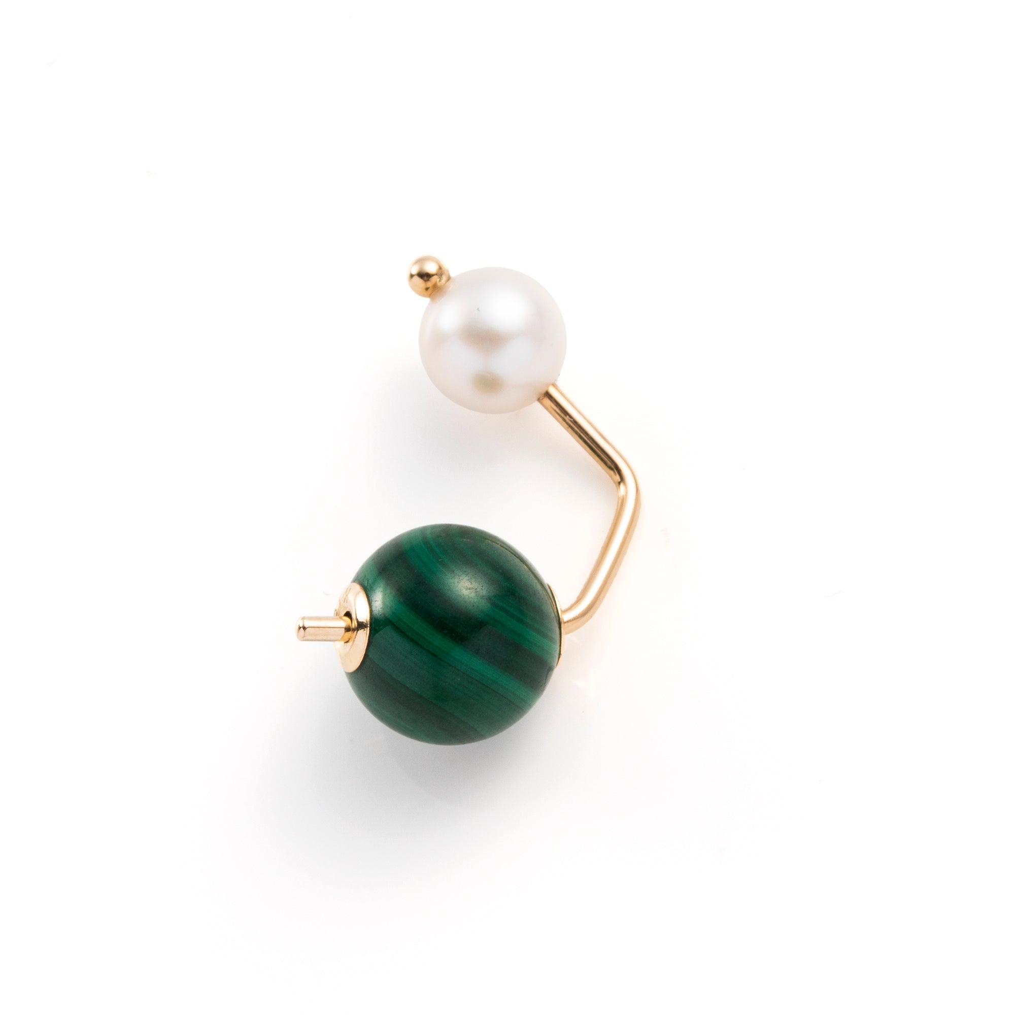 BUMBLE BEE Pearl Malachite Earring