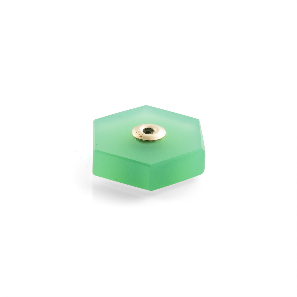 Hexagon Chrysoprase Stone for SPEAR Earring