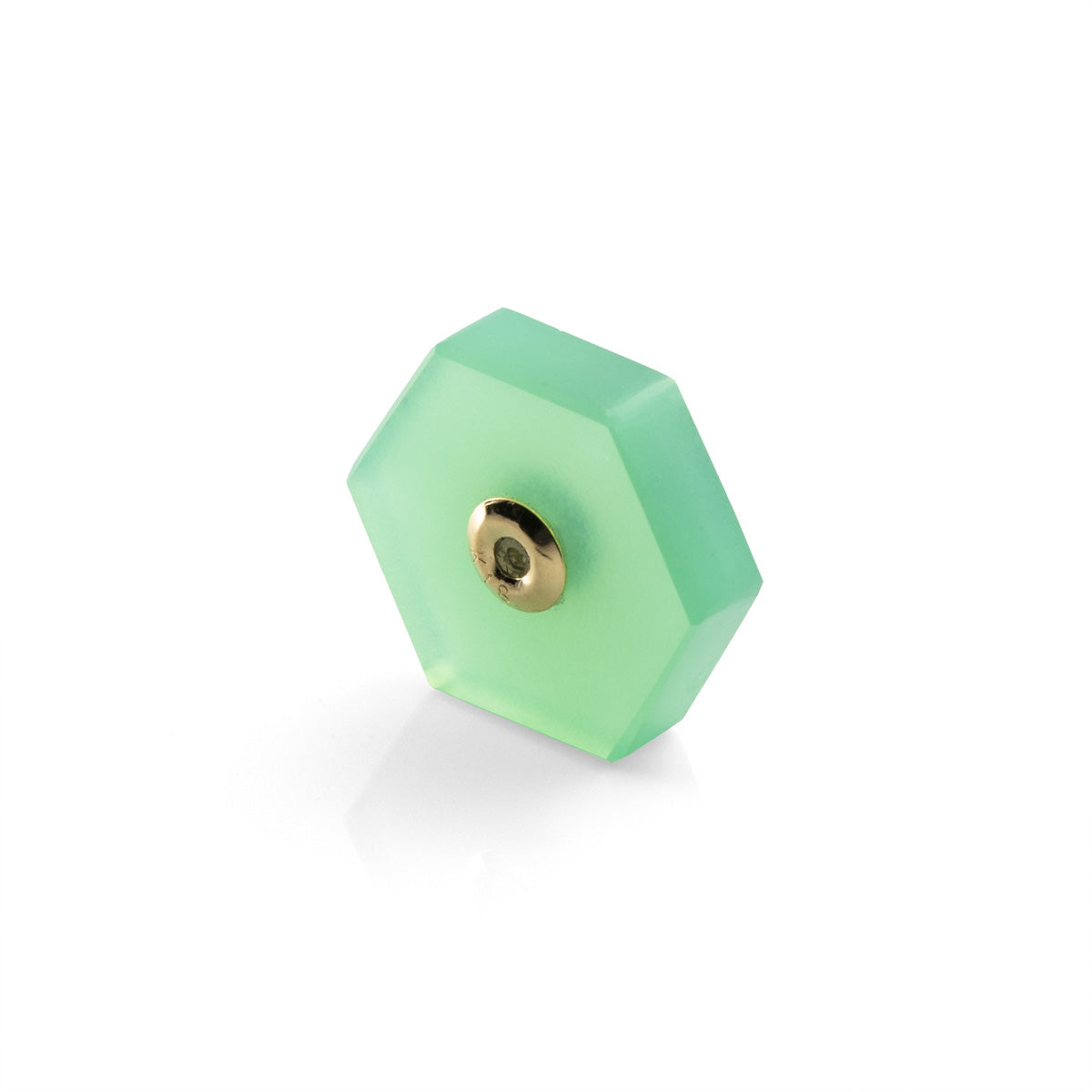 Hexagon Chrysoprase Stone for SPEAR Earring