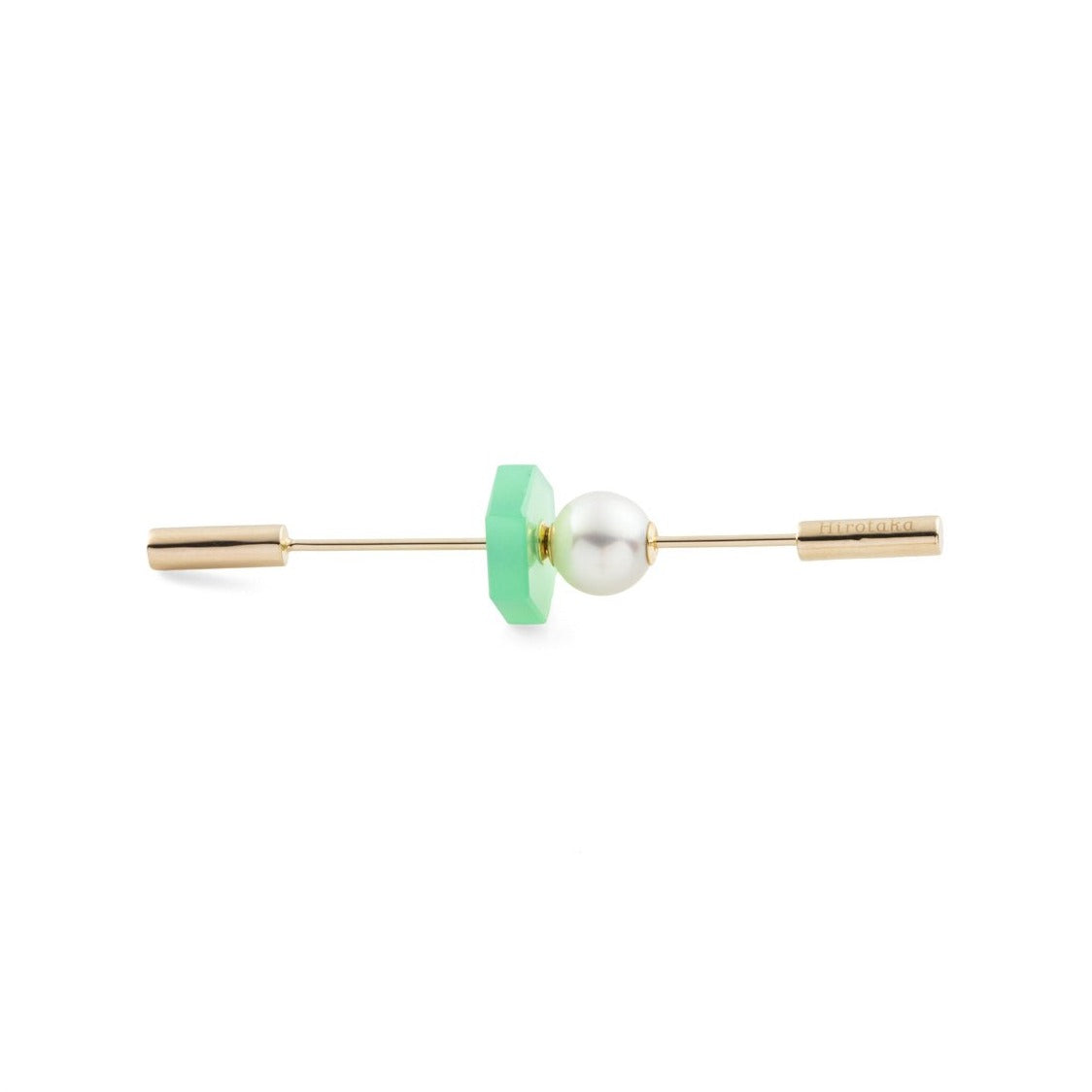 SPEAR Earring, Pearl & Chrysoprase