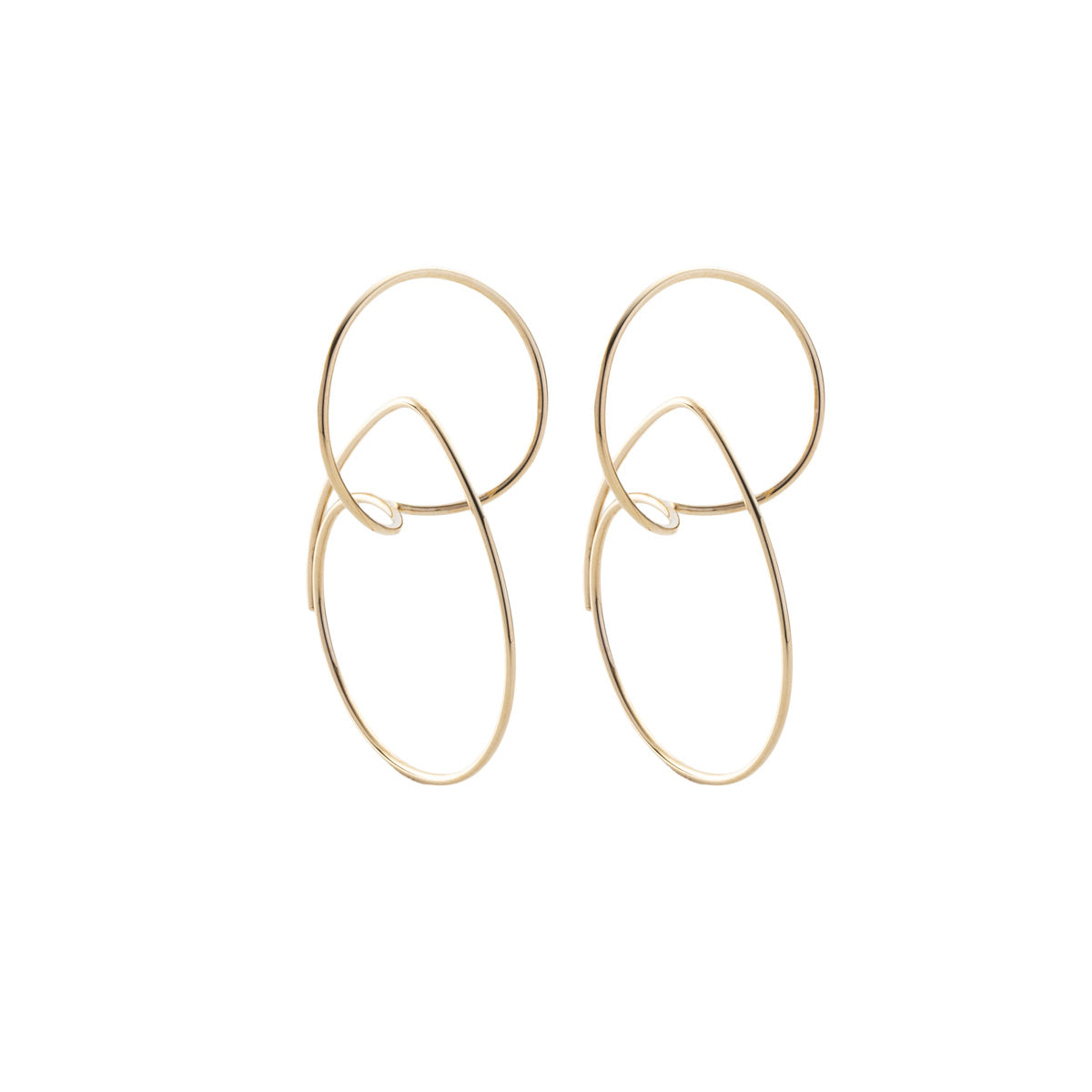 ALL ABOUT BASICS Double Hoop Floating Earring Small size