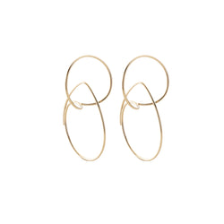 "All About Basics" Double Hoop Floating Earring S size