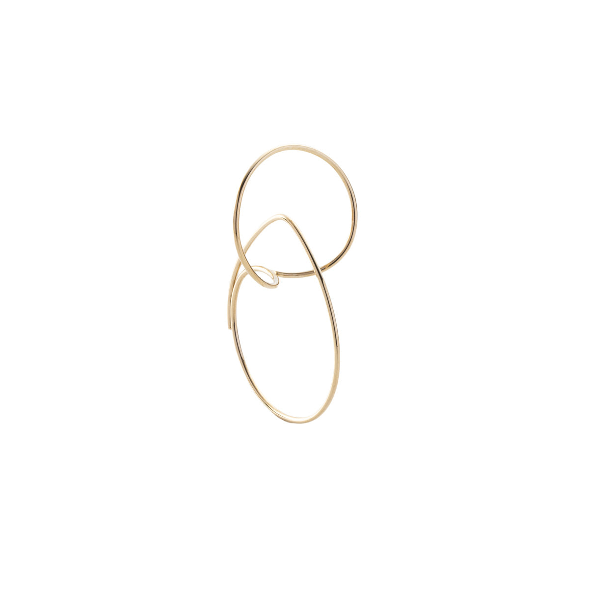 ALL ABOUT BASICS Double Hoop Floating Earring Small size