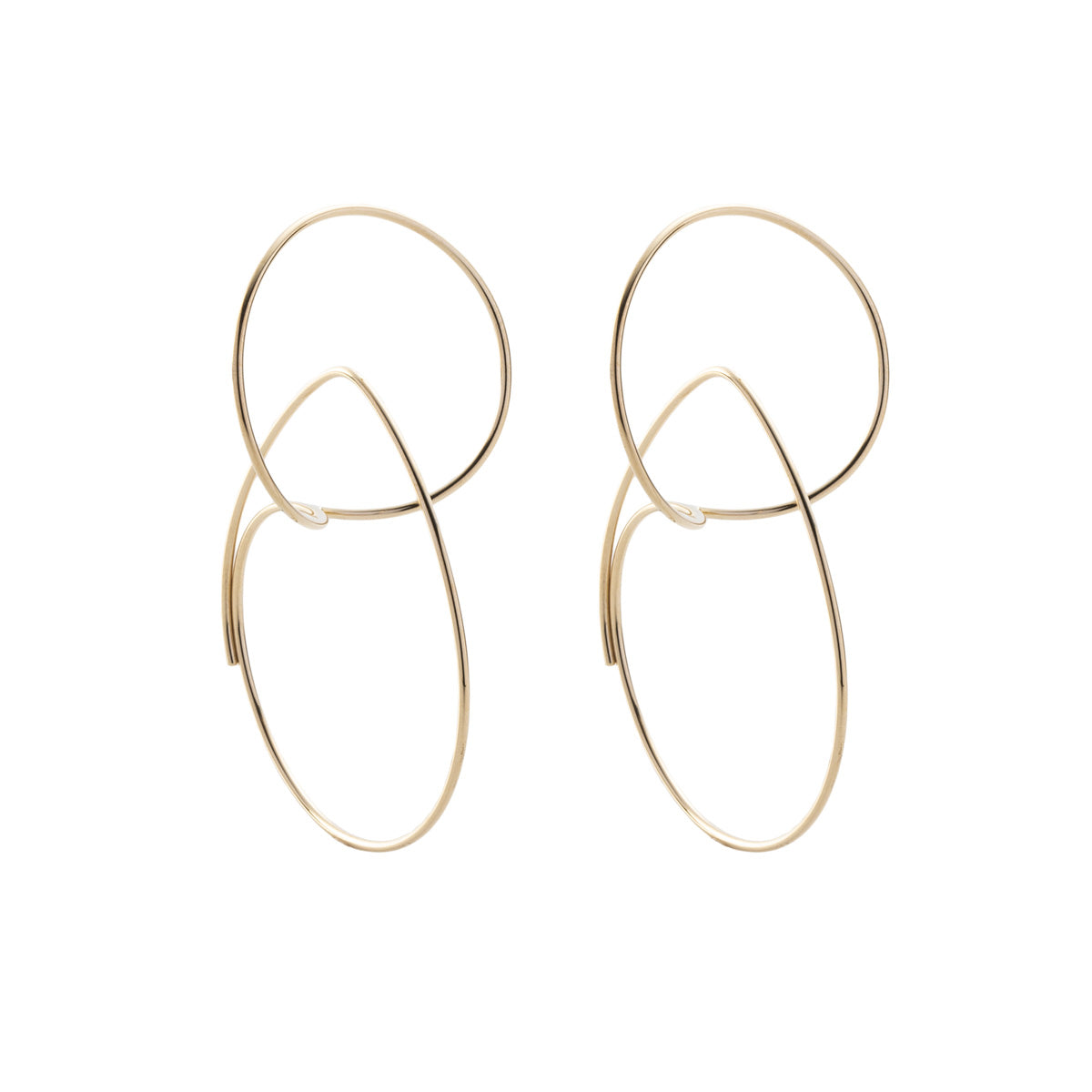 ALL ABOUT BASICS Double Hoop Floating Earring Medium size