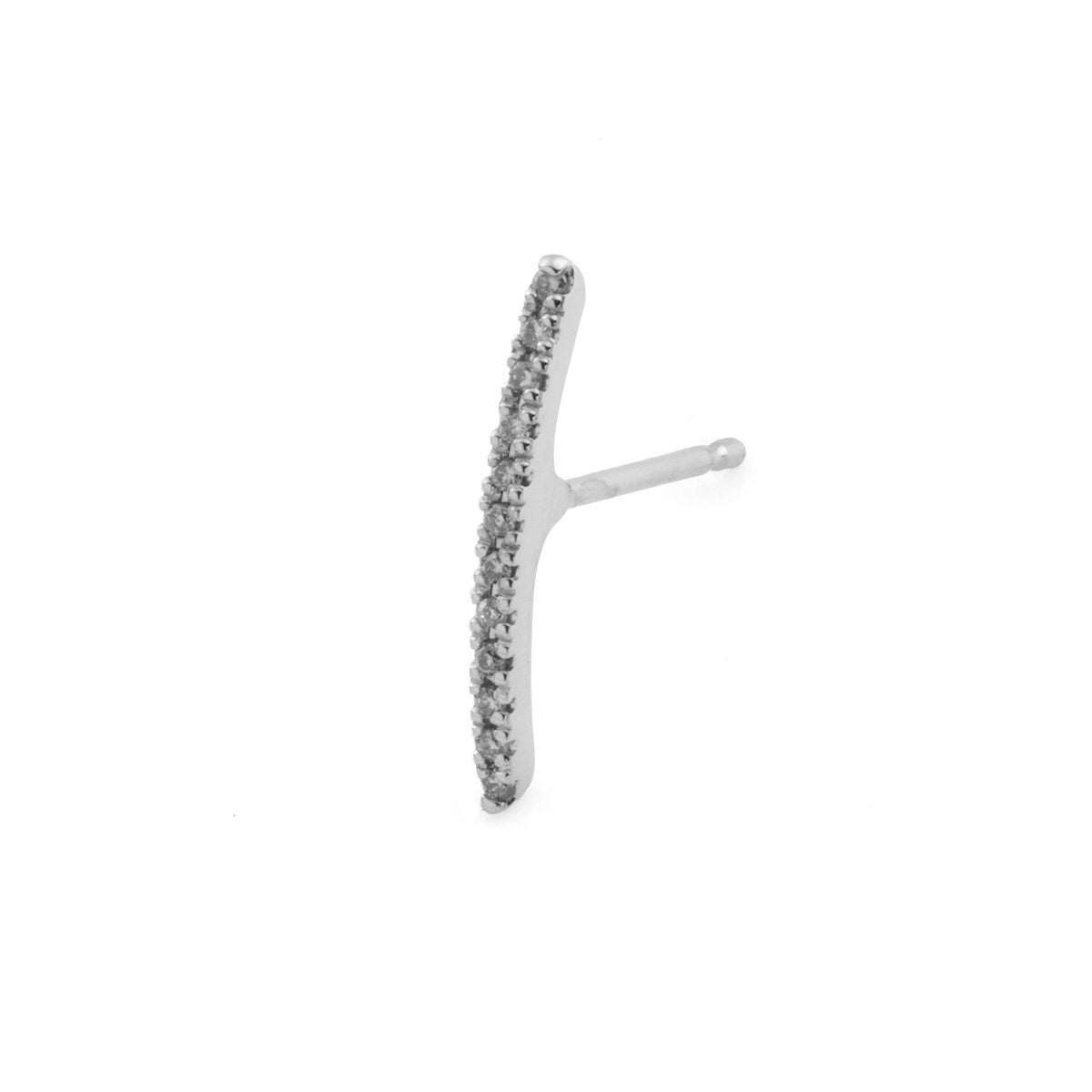 GOSSAMER Diamond Short Bar Earring