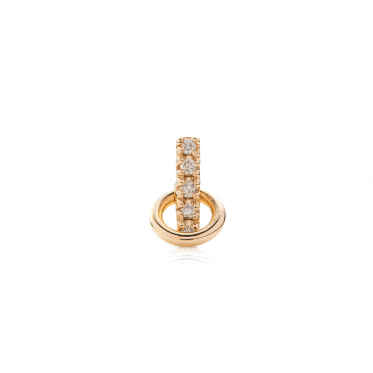 GOSSAMER Deco Small Diamond Earring with Small Hoop