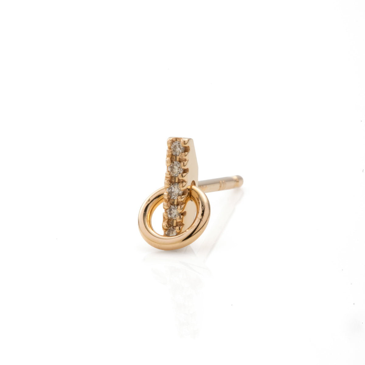 GOSSAMER Deco Small Diamond Earring with Small Hoop