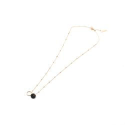 "Orbital" Onyx Stud Chain Necklace