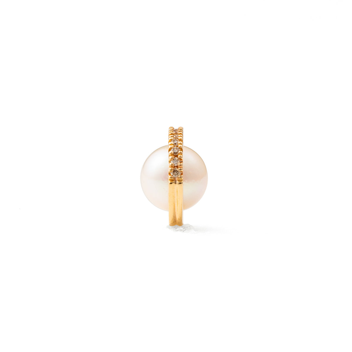 BELUGA Pearl Diamond Earring Medium size