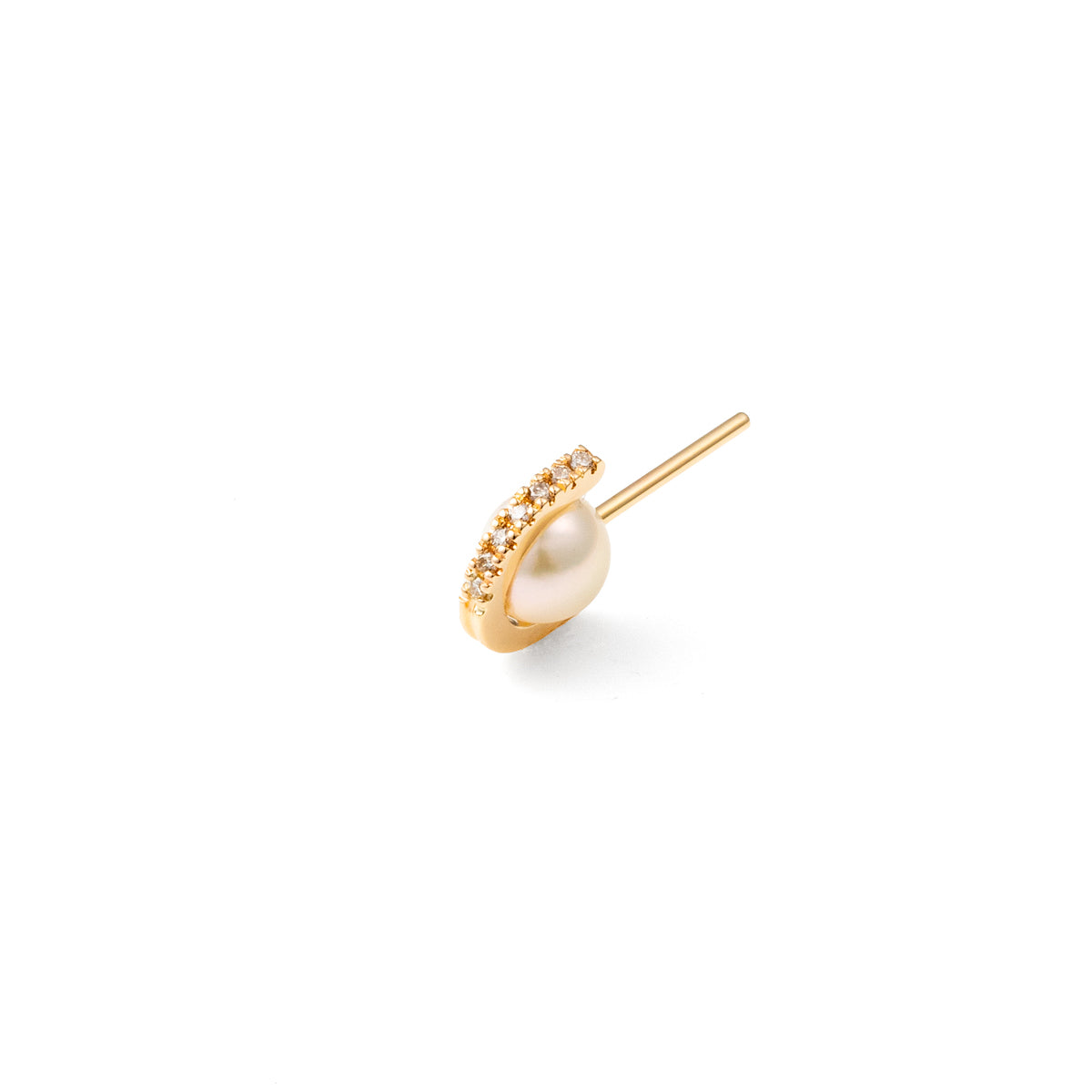 BELUGA Pearl Diamond Earring Small size