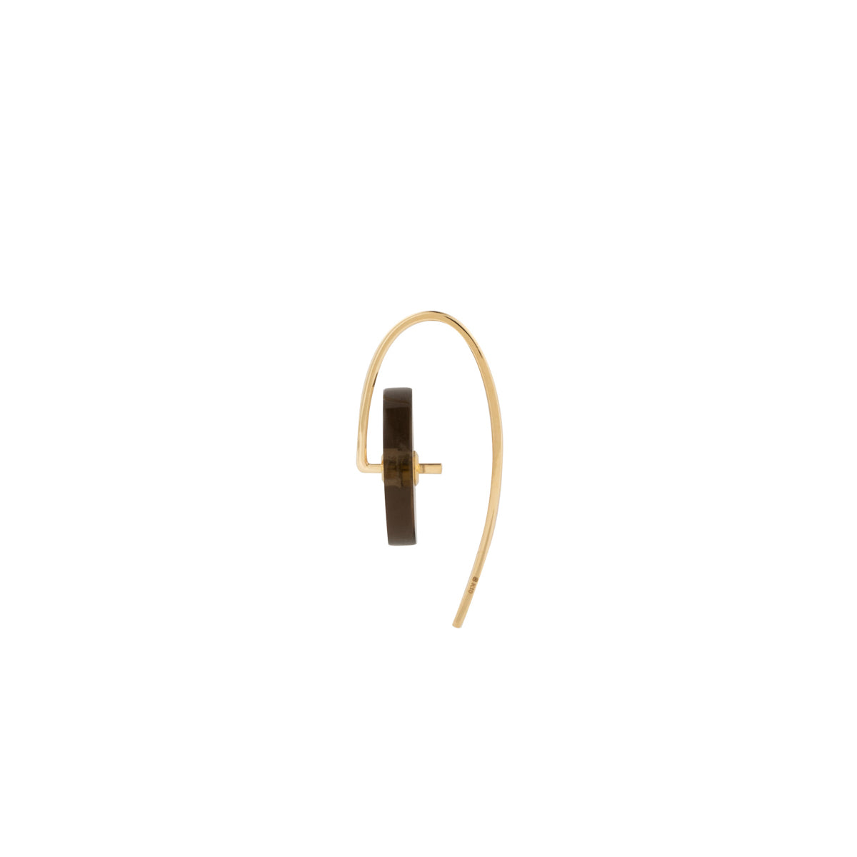 ORBITAL Smoky Quartz Hook Earring Small size