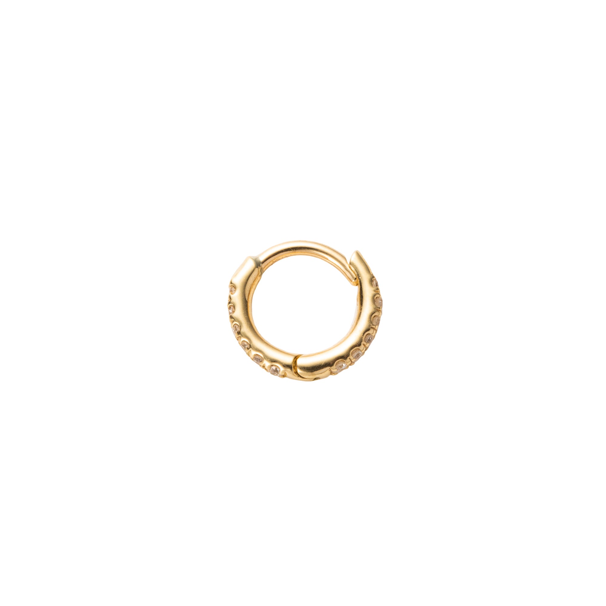 18K MANHATTAN Diamond Hoop Earring Extra Small size