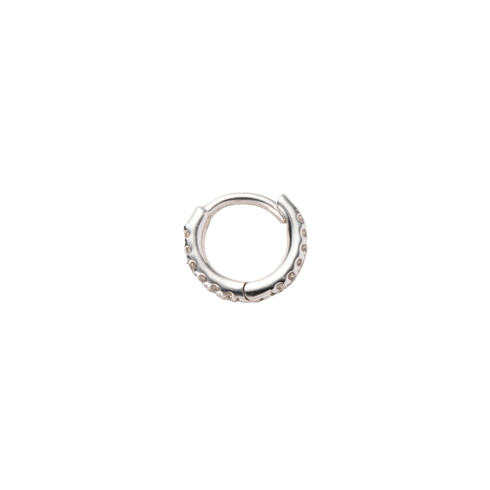 18K MANHATTAN Diamond Hoop Earring Extra Small size