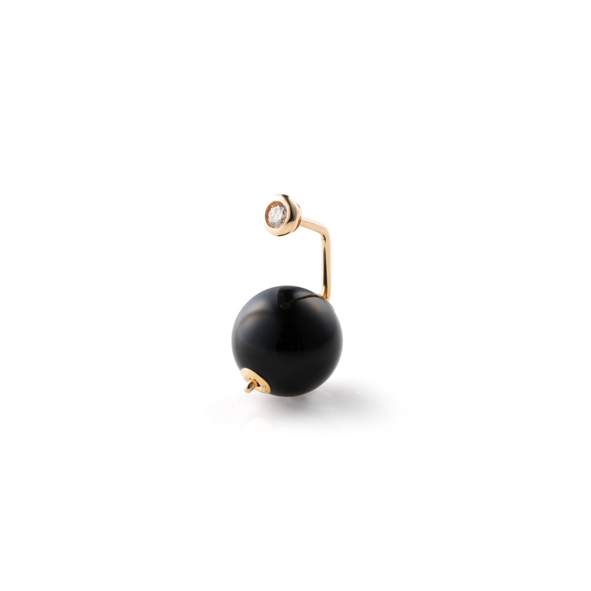 BUMBLE BEE Diamond Earring w/ Onyx Backing