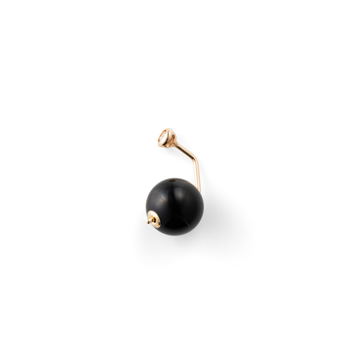 BUMBLE BEE Diamond Earring w/ Onyx Backing