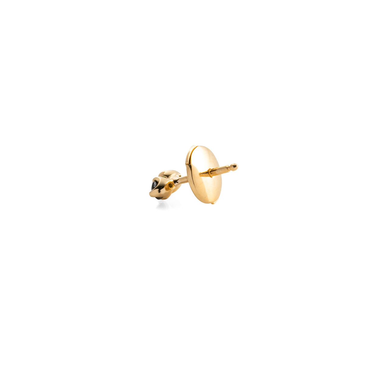 18K BIRD OF PARADISE Double Stone Earring Black Diamond and Green Garnet
