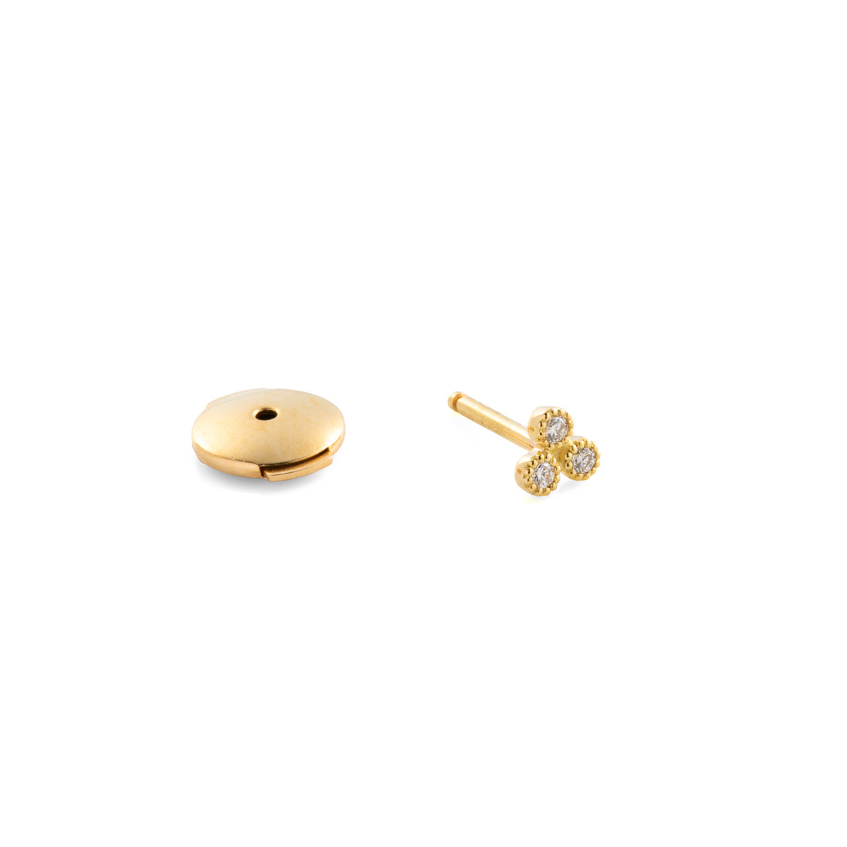 18K ALL ABOUT BASICS Pyramid Diamond Earring Small size