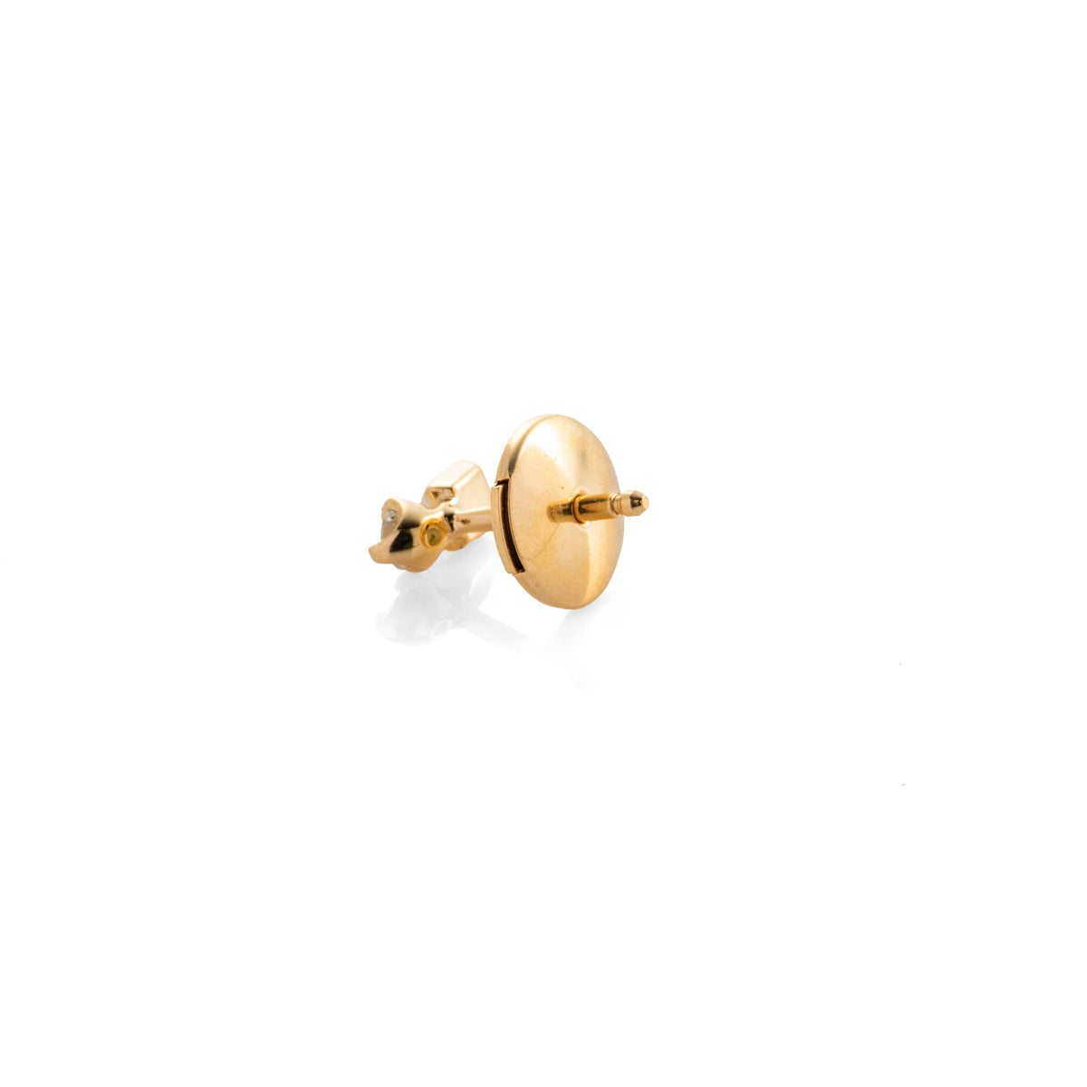 18K BIRD OF PARADISE Double Stone Earring White and Black Diamond