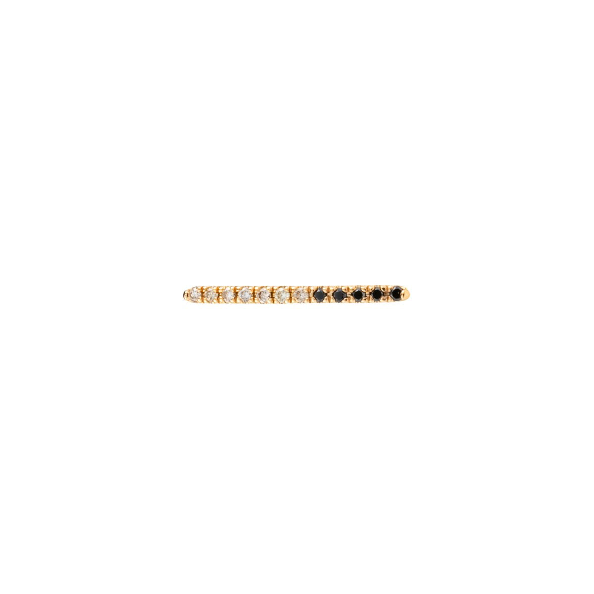 GOSSAMER Black and White Diamond Short Bar Earring