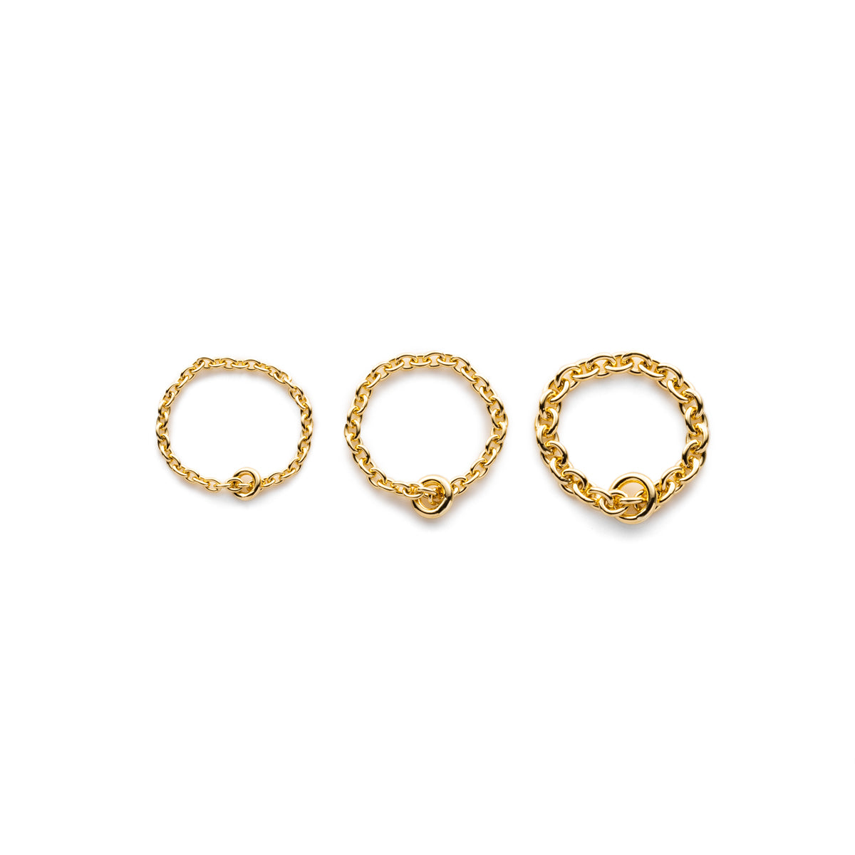 18K ALL ABOUT BASICS Chain Ring Large size