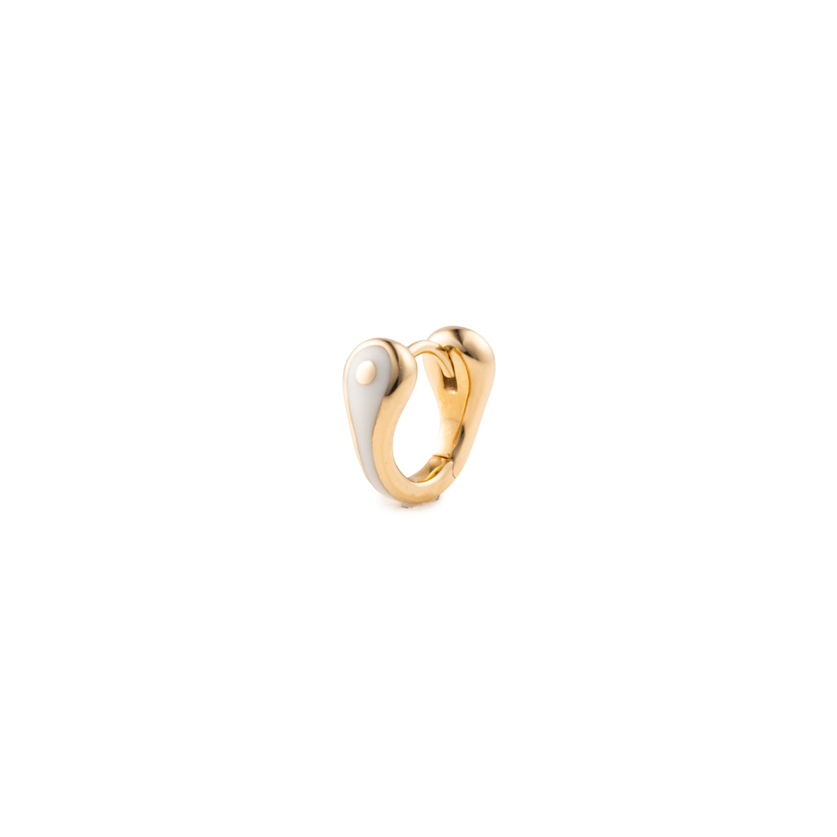 BIRD OF PARADISE Hoop Earring in Ivory White