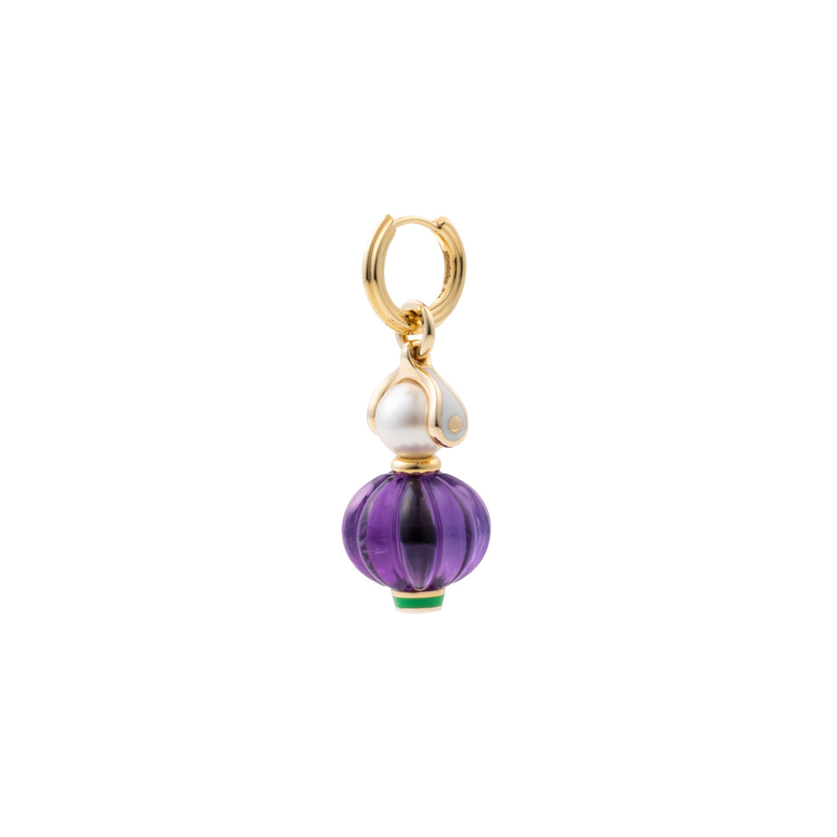 BIRD OF PARADISE Amethyst Charm Earring