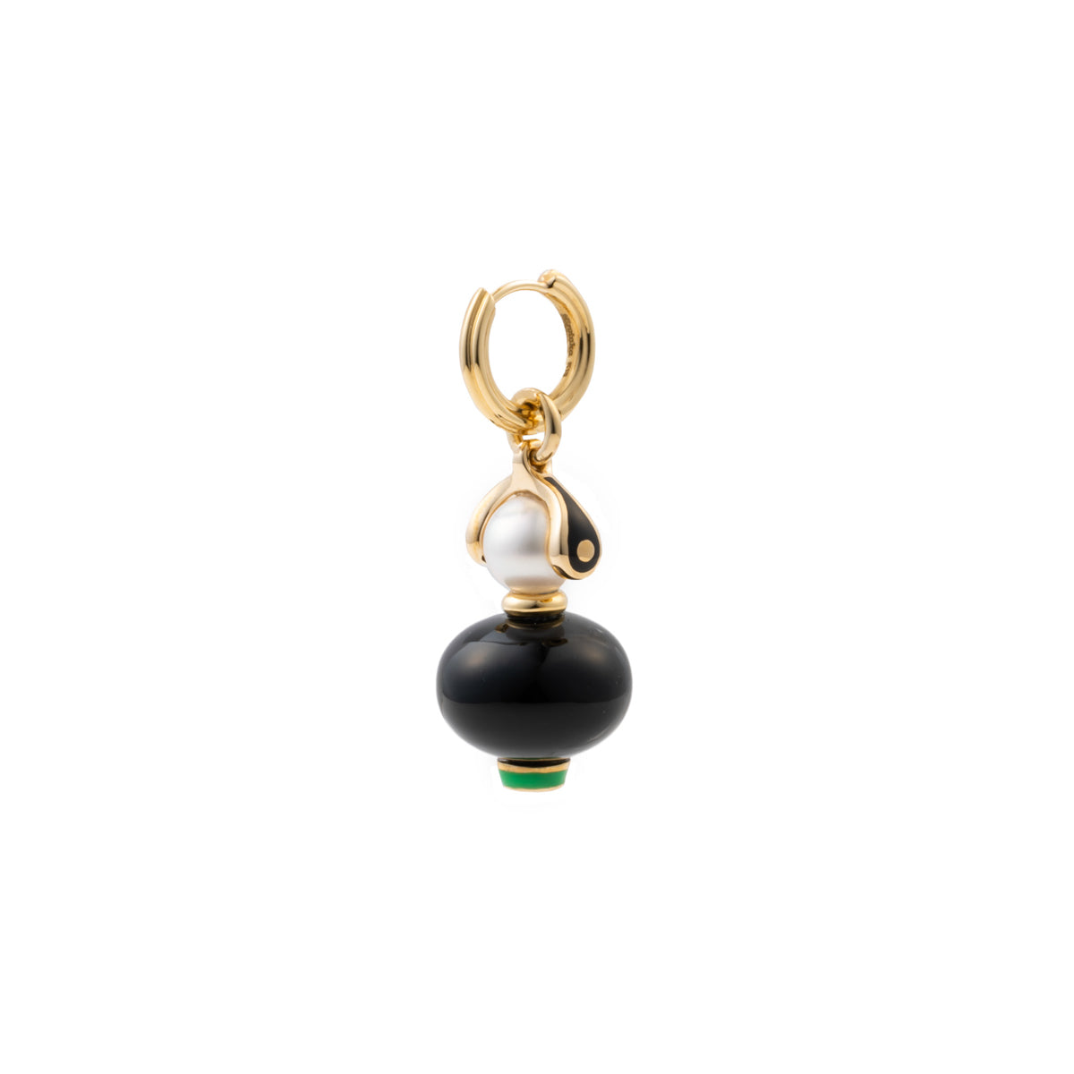 BIRD OF PARADISE Onyx Charm Earring