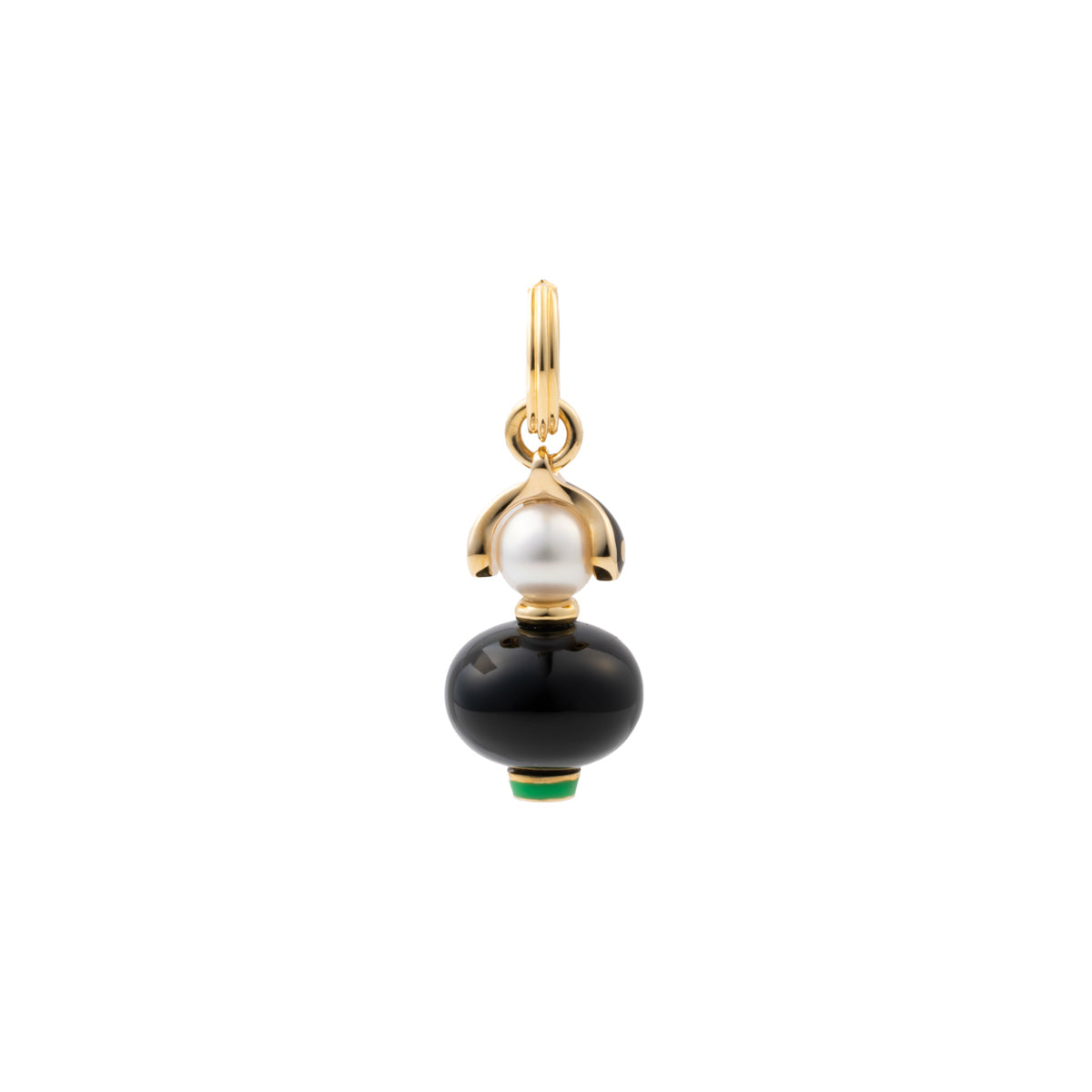 BIRD OF PARADISE Onyx Charm Earring