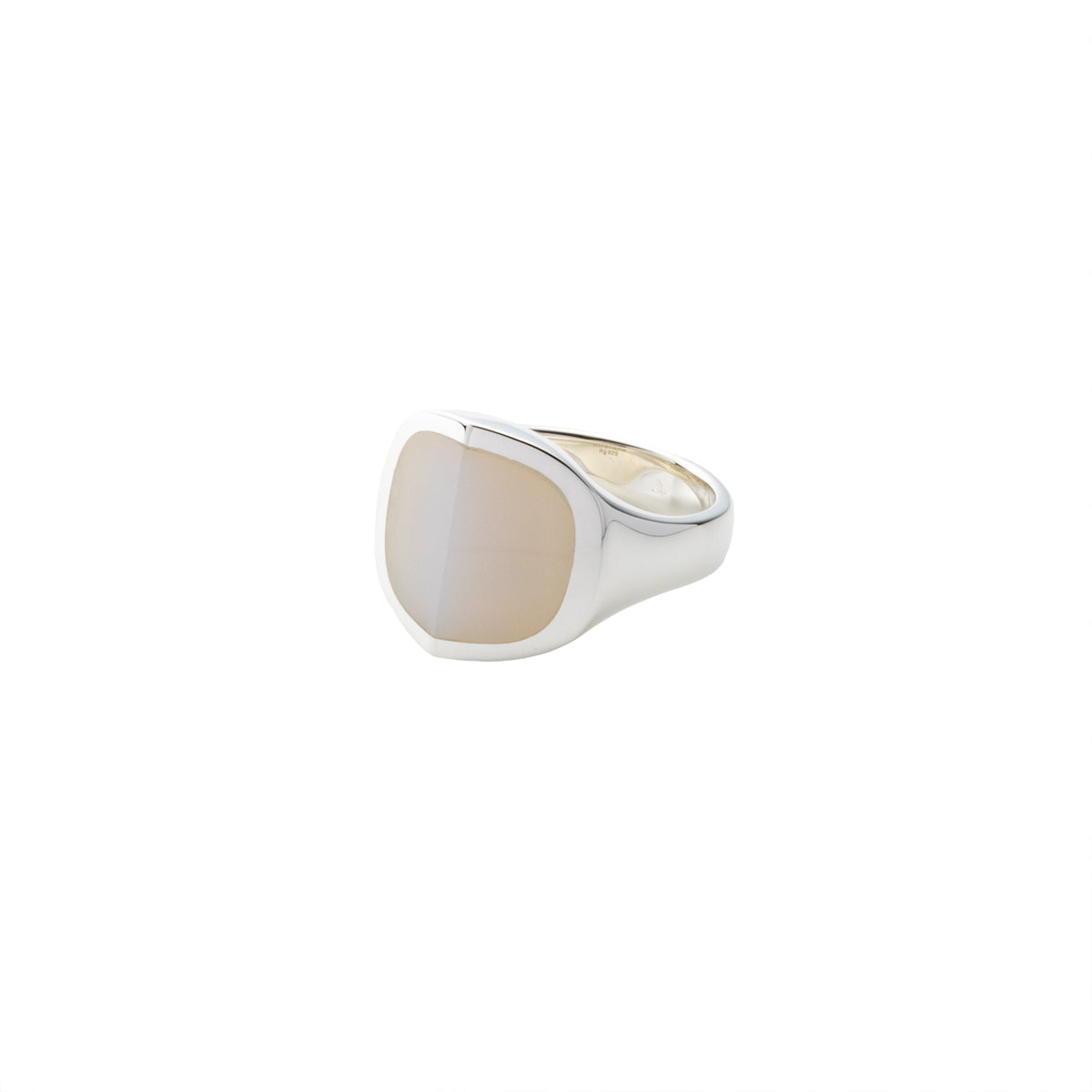【Made-To-Order】EQUINOX-Pyramid White Agate Ring Medium size