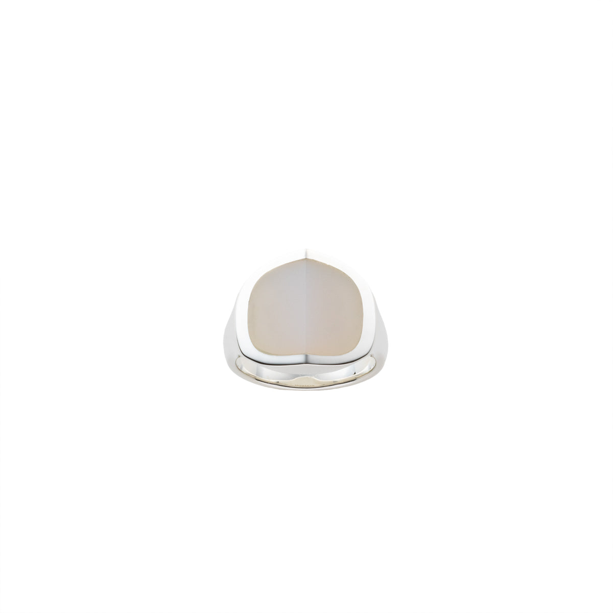 【Made-To-Order】EQUINOX-Pyramid White Agate Ring Medium size